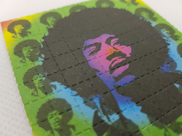 Jimi Hendrix blotter art paper acid art