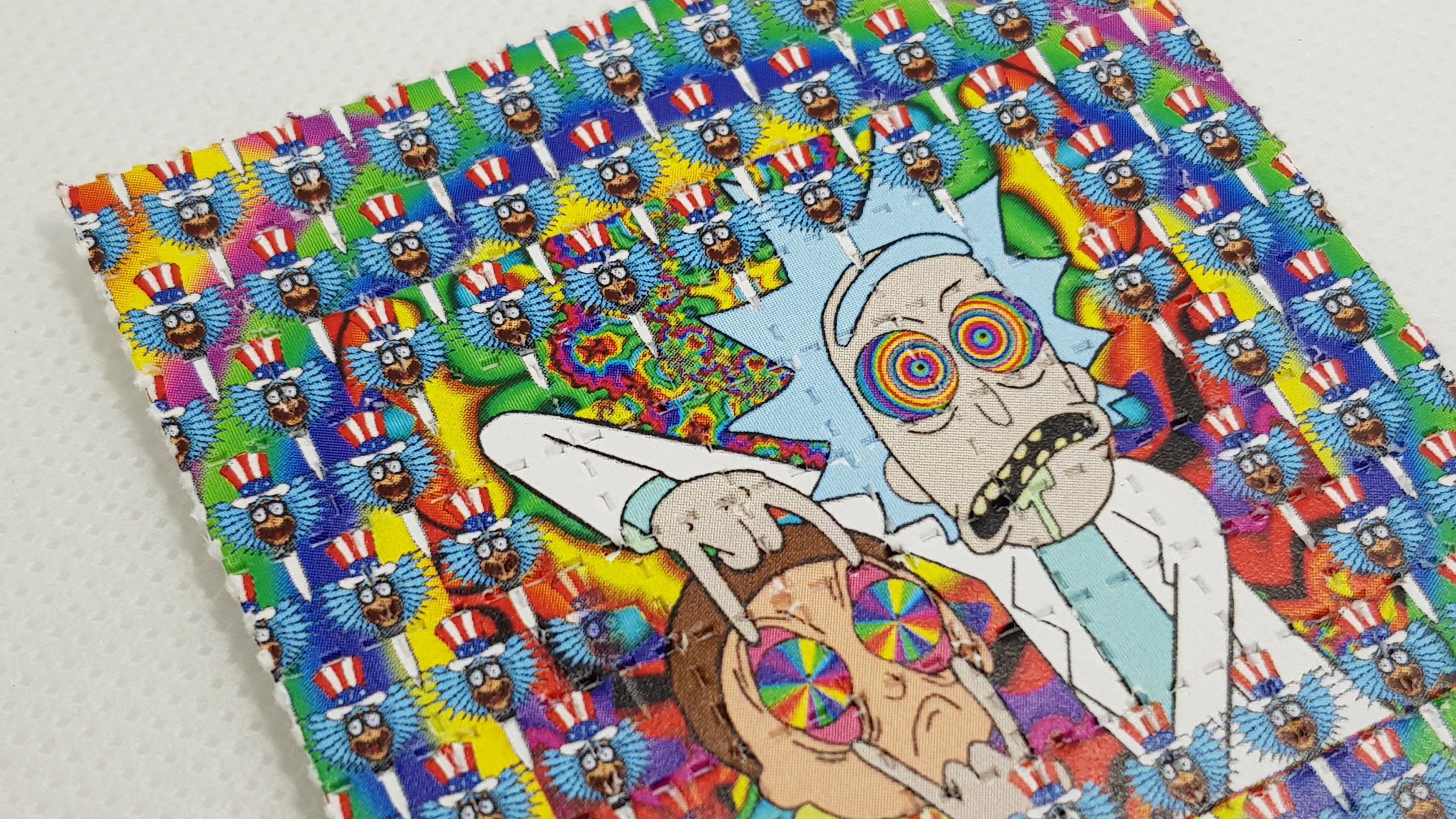 Rick and Morty Acid Blotter Art