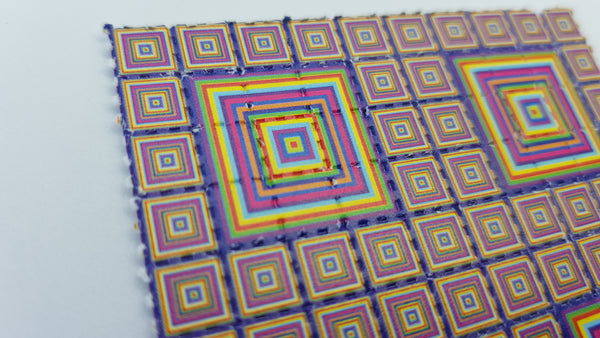 Colored Square LSD Acid Tabs Blotter Art Sheet