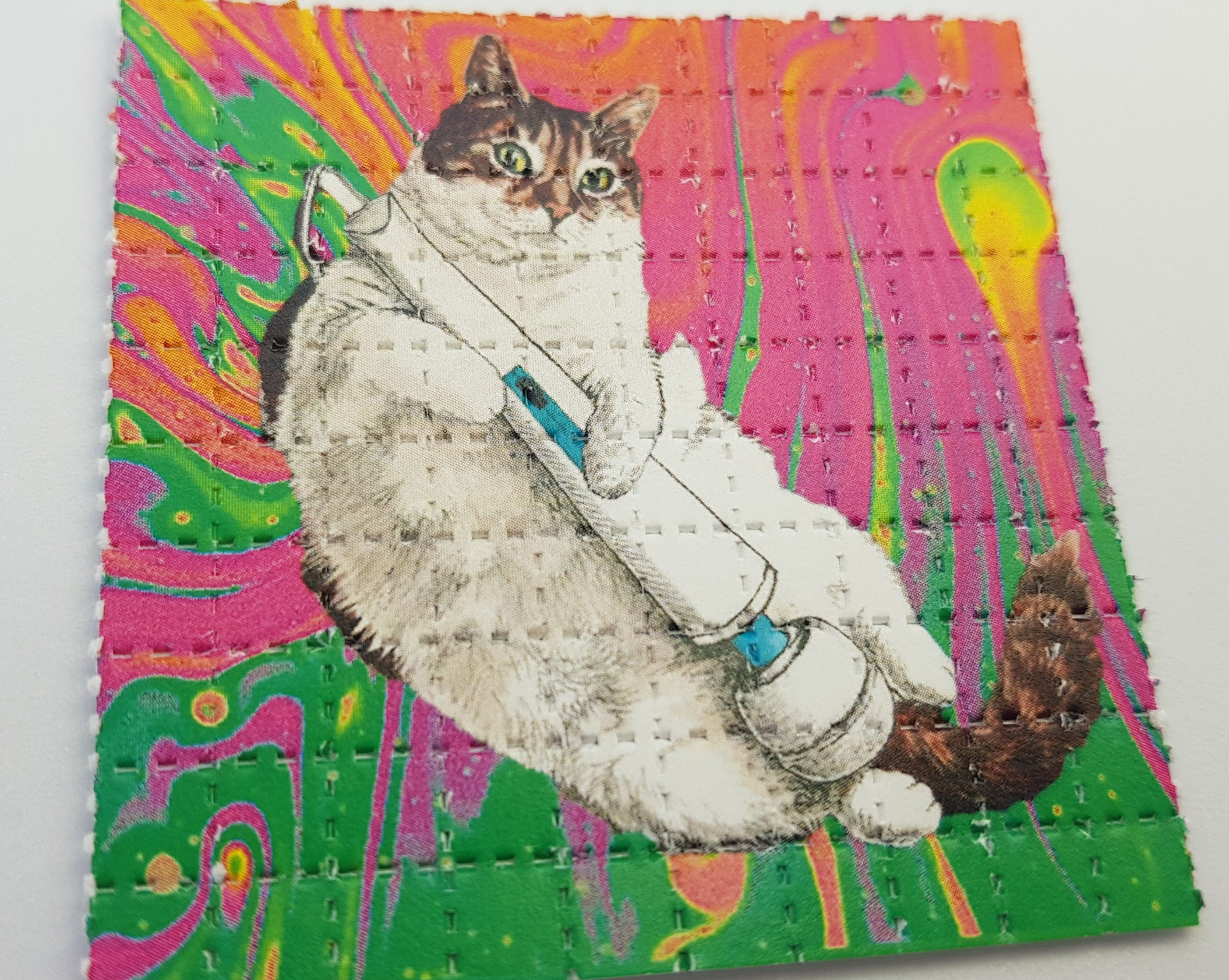 Cat with Dildo Blotter Art