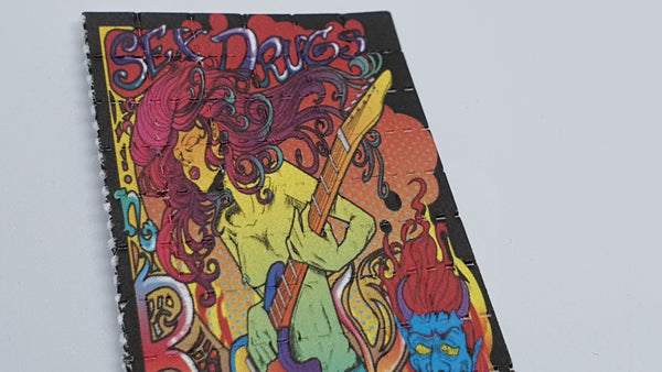 Sex, Drugs, Rock & Roll Blotter Art 60 Tab Sheet