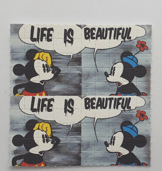 Mickey and Minnie Mouse Blotter Art