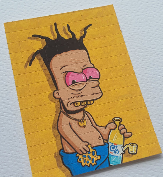 Gangland Bart Blotter Art by Russ Holmes Signed / Numbered