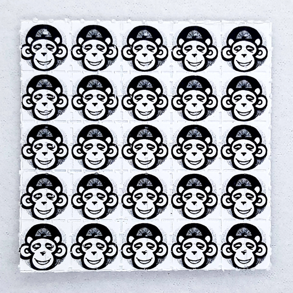 Monkey Face Blotter Art