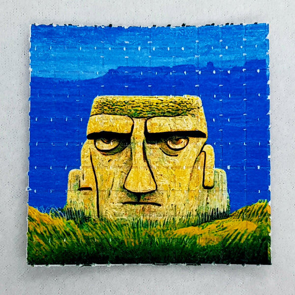 Moai Blotter Art