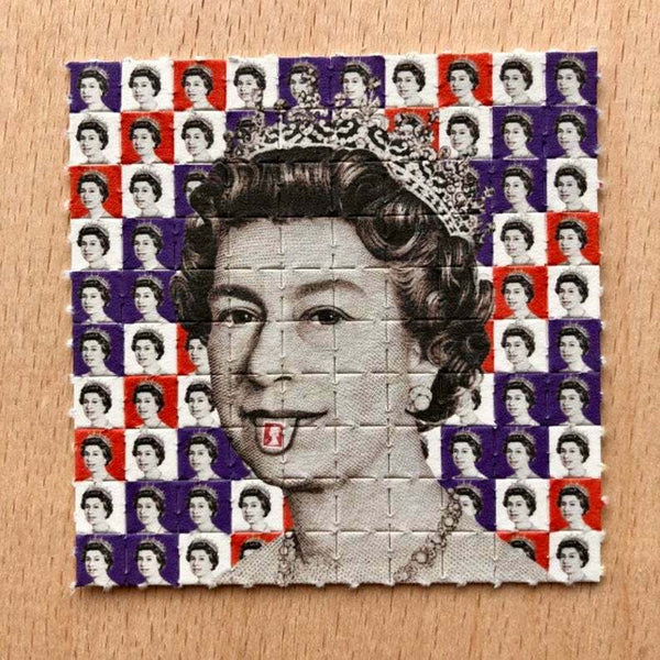 Queen Elizabeth Blotter Art Acid Art