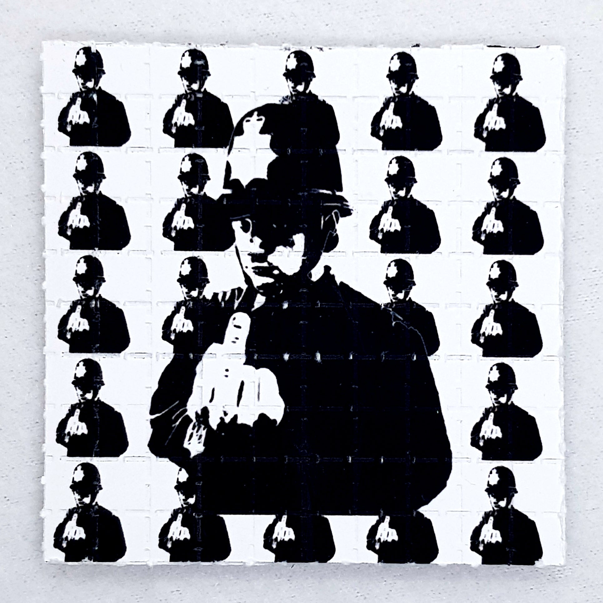 Banksy Police Man Mini Blotter Art - Blotter Store
