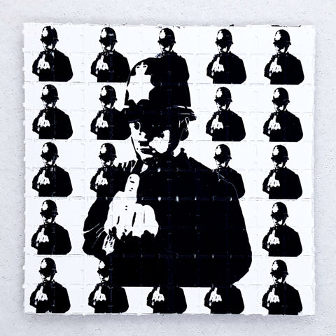 Banksy Police Man Mini Blotter Art - Blotter Store