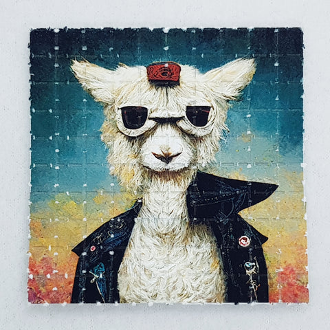 Llama Punk Mini Blotter Art - Blotter Store
