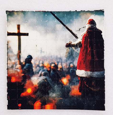Santa's Battle Mini Blotter Art - Blotter Store