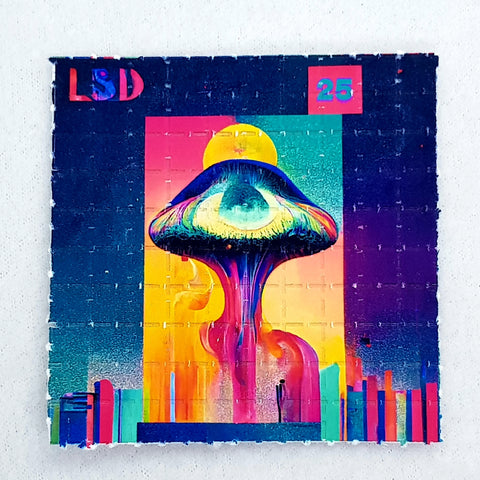 Strange Mushroom Mini Blotter Art - Blotter Store