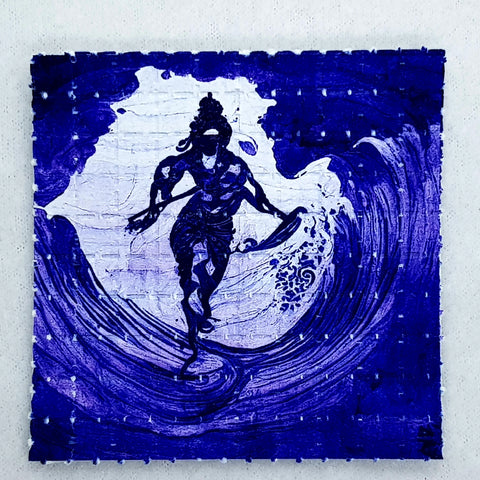Surfing Shiva Mini Blotter Art - Blotter Store