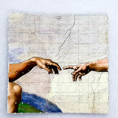 The Creation of Adam Mini Blotter Art - Blotter Store