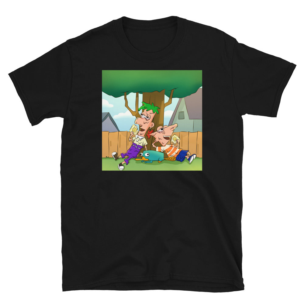 Phineas & Ferb on Acid Psychedelic Unisex T-Shirt