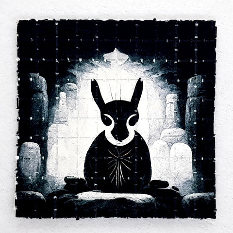 White Rabbit Belief Mini Blotter Art - Blotter Store