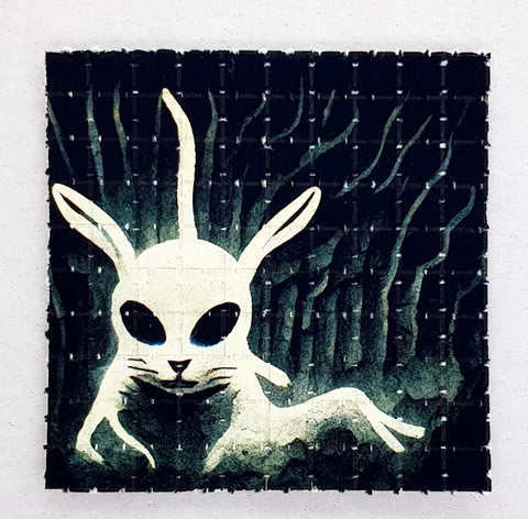 White Rabbit Conspiracy Mini Blotter Art - Blotter Store